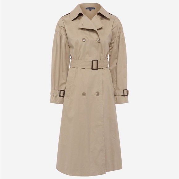 NWT French Connection Anai Cotton Trench Coat - Picture 1 of 3